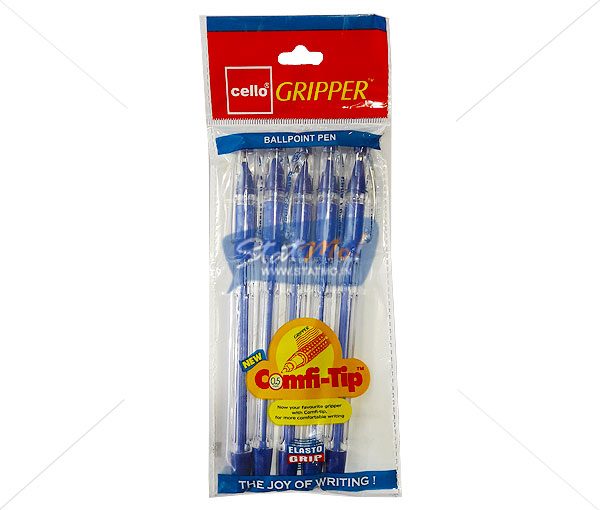 Cello Gripper Pen Blue